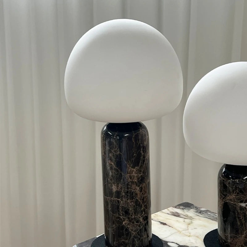 Lampe de Table Marbre et Verre - Luxe Discret