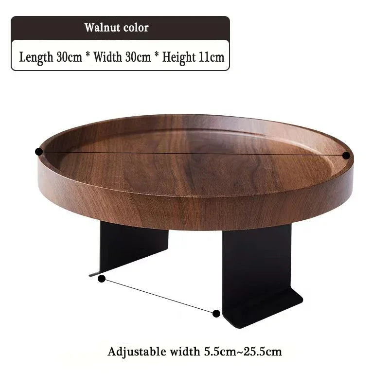 Plateau d'Accoudoir Mobile - Mini Table Basse Ronde