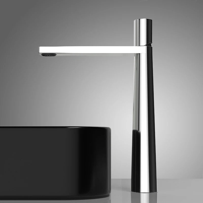 Robinet de Lavabo Or Brossé en Laiton Massif