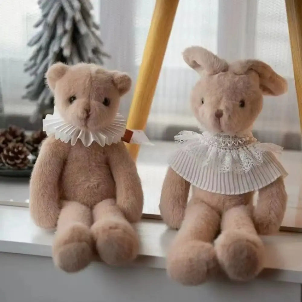 Peluche Lapin Longues Oreilles avec Écharpe