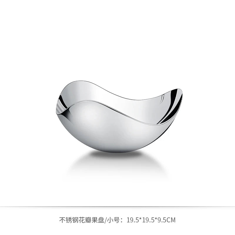 Stainless Steel Fruit Bowl – Nordic Round Serving Dish