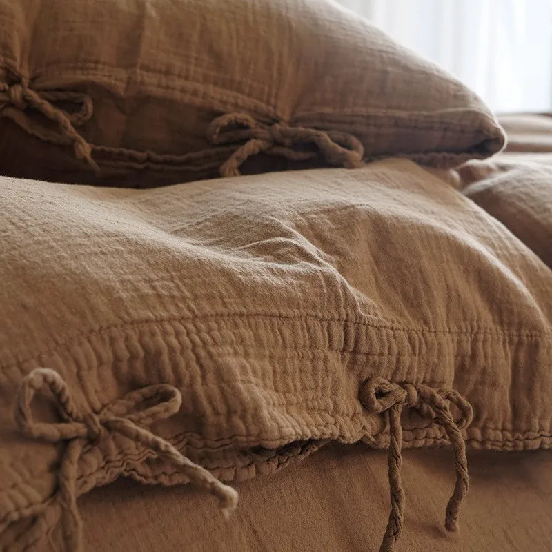 Parure de Lit en Gaze de Coton 3 Pièces