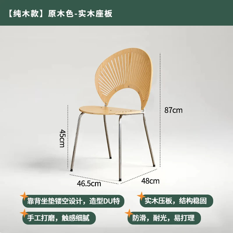 Chaise de Salle à Manger en Acier Inoxydable