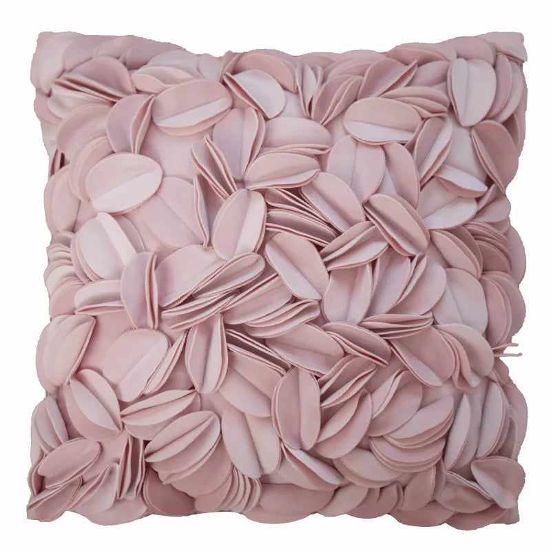 Housse de Coussin Fleurie Romantique Faite Main 45x45cm