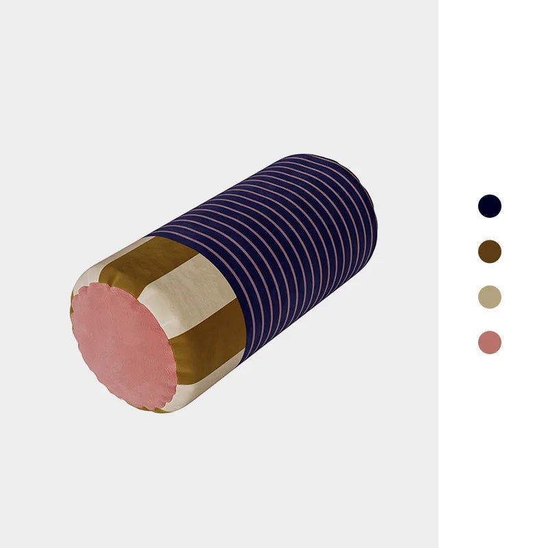 Coussin Cervical Cylindrique en Velours - Support Nuque
