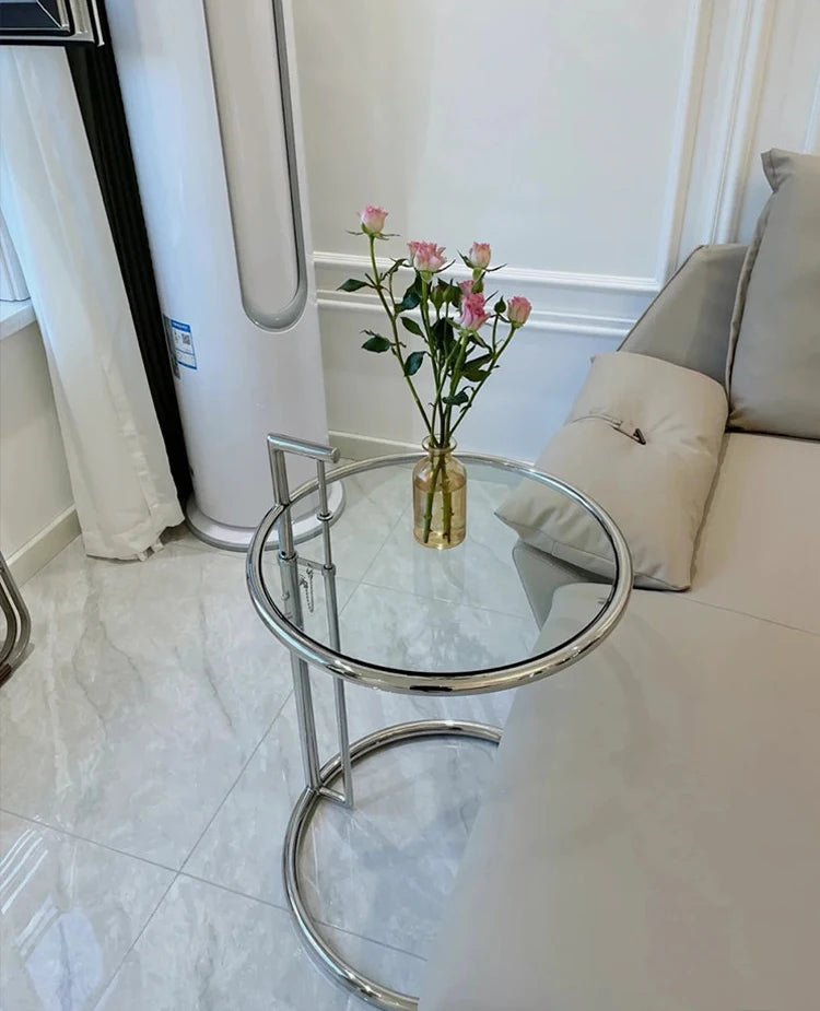 Table Basse Nordique en Verre Relevable