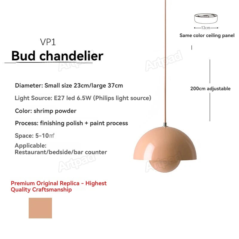 Danish Bud Pendant Light – Nordic Modern Hanging Lamp