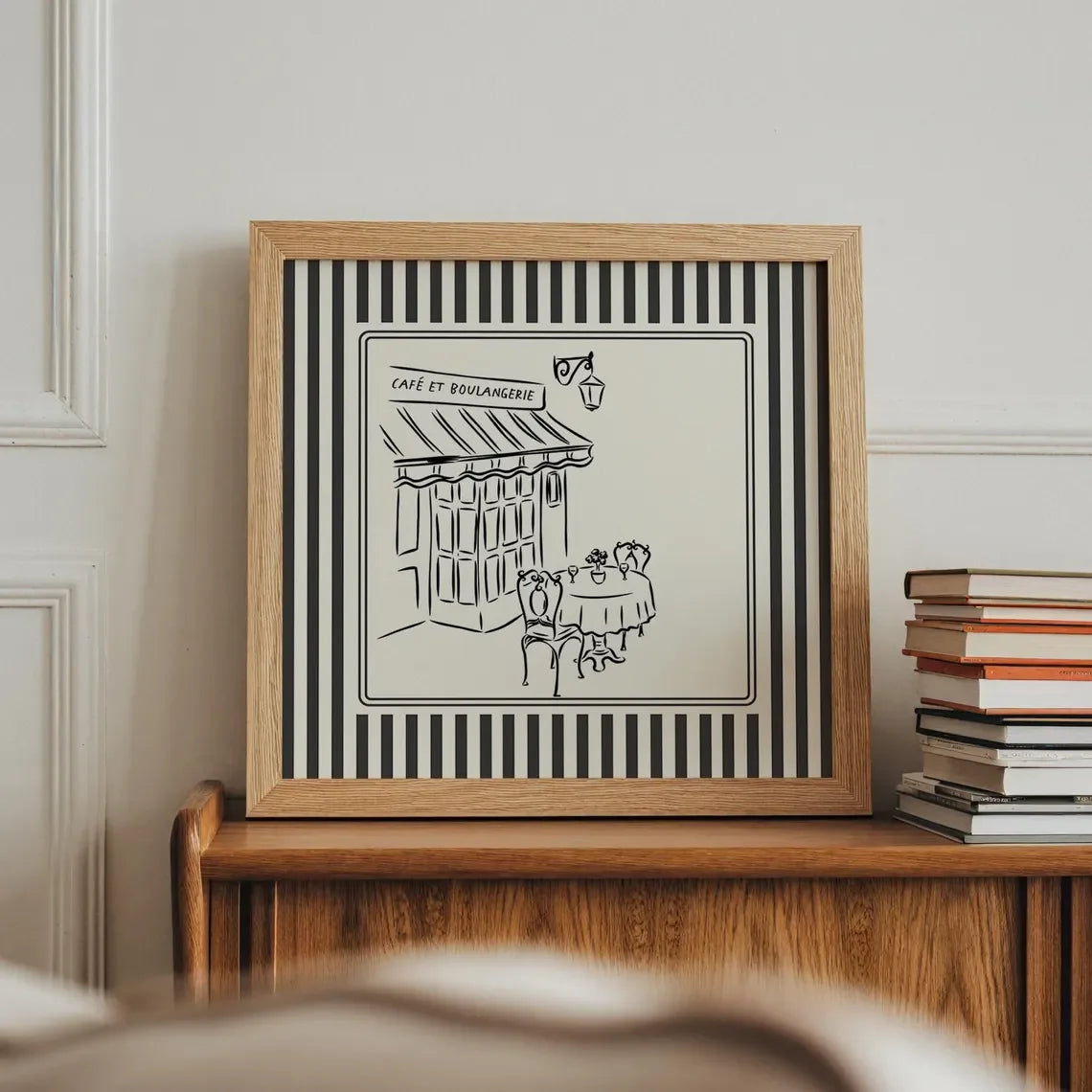 Affiche Décorative Café Français Noir et Blanc