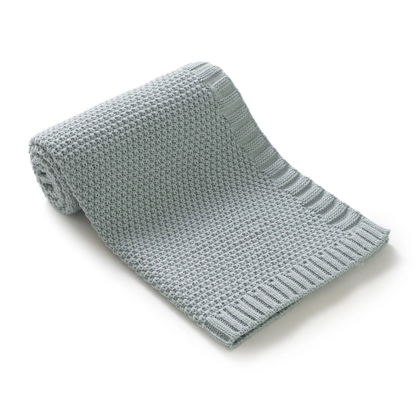 Couverture Bébé en Tricot Doux - Emmaillotage Confort