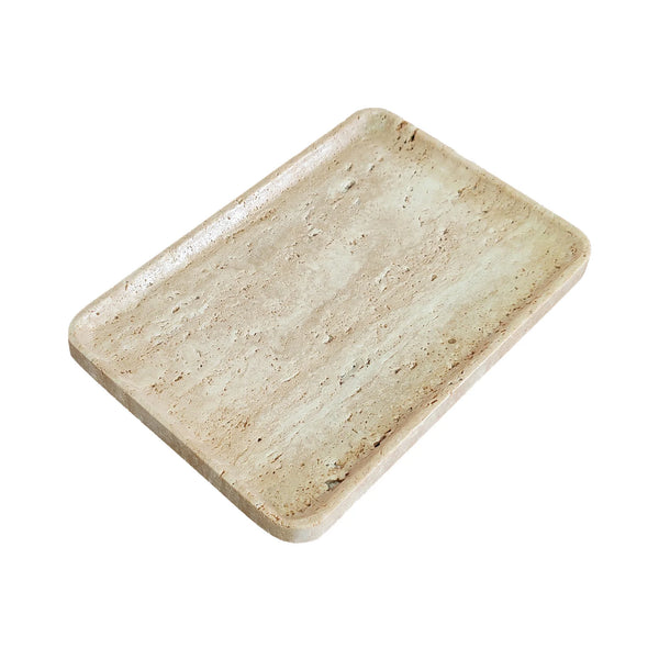 Plateau Coiffeuse Marbre Travertin Rectangulaire Luxueux