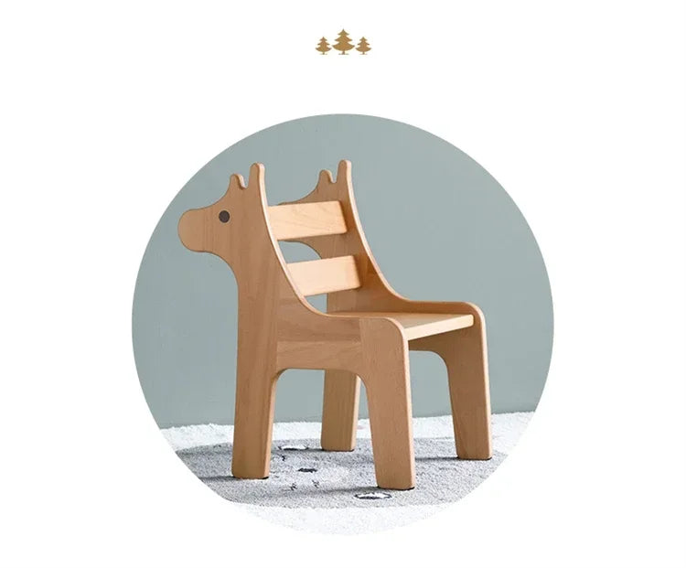 Chaise Enfant Nordique en Bois Massif