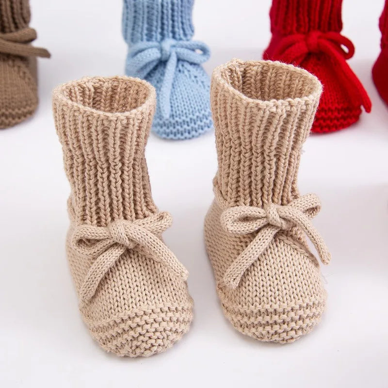 Chaussons Bébé Tricotés à Revers 0-12 Mois