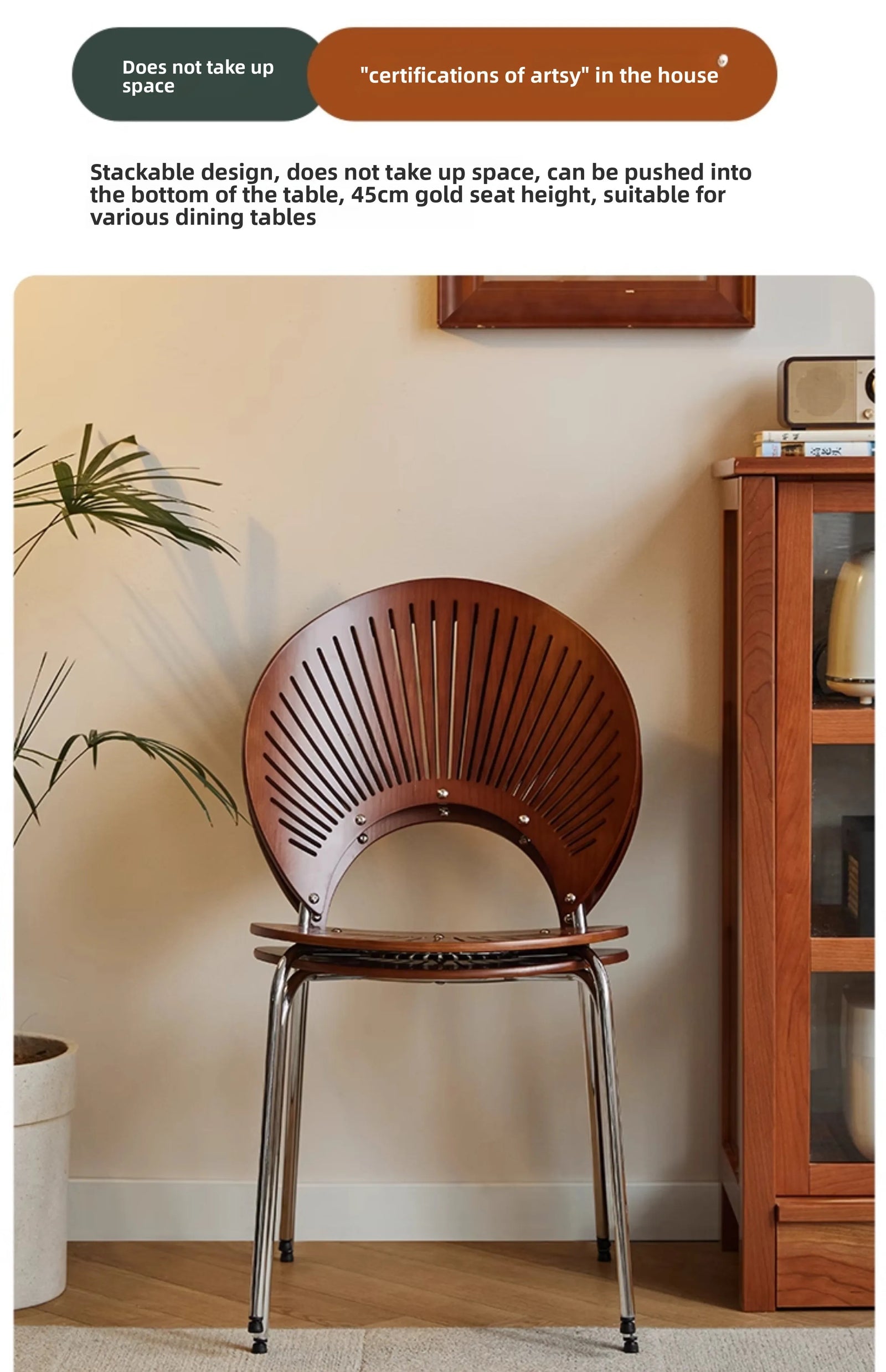 Chaise de Salle à Manger en Acier Inoxydable