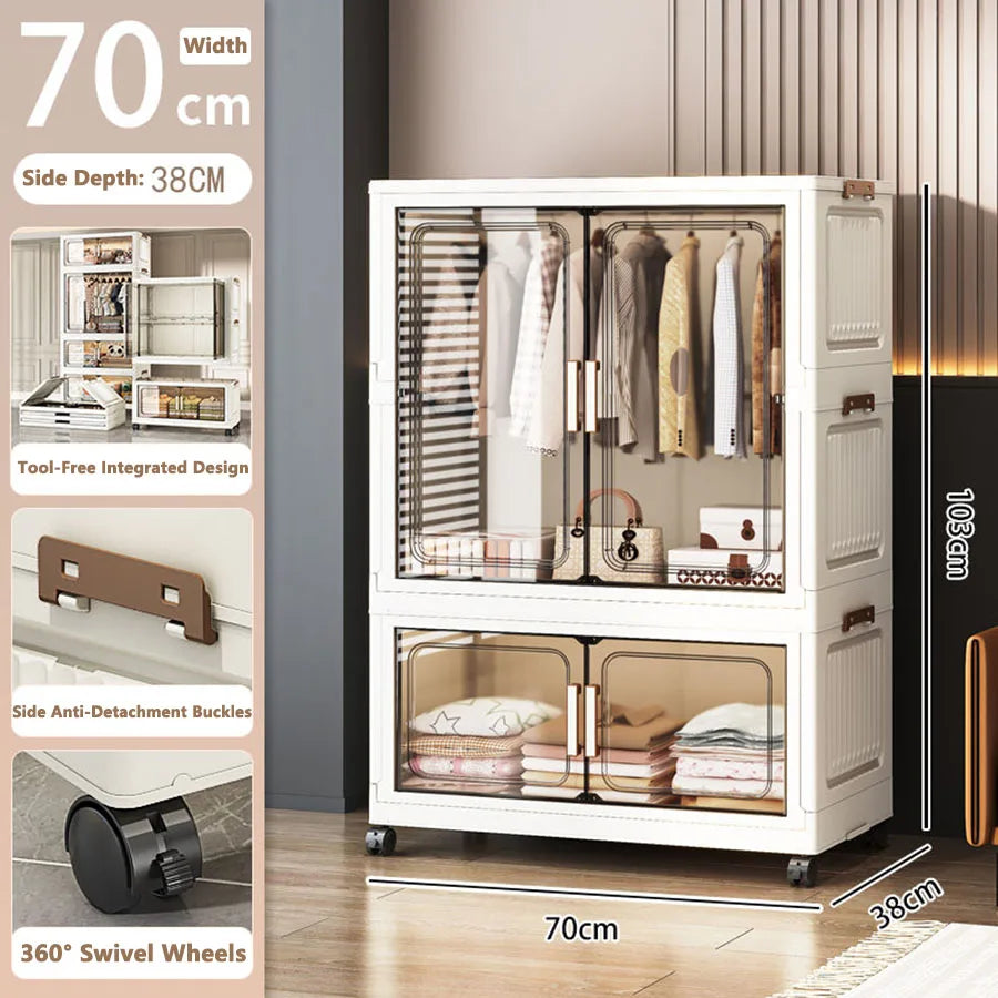 Meuble de Rangement Multi-Niveaux Sans Montage