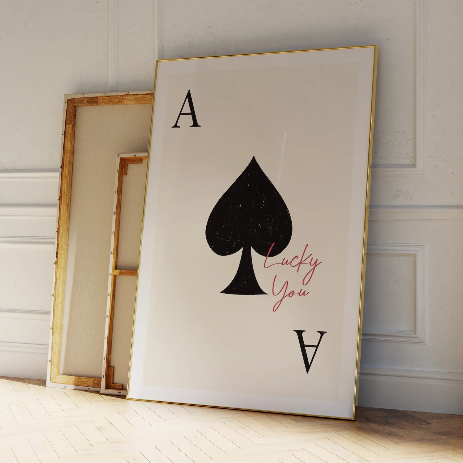 Affiche Décorative Cartes à Jouer Style Rétro