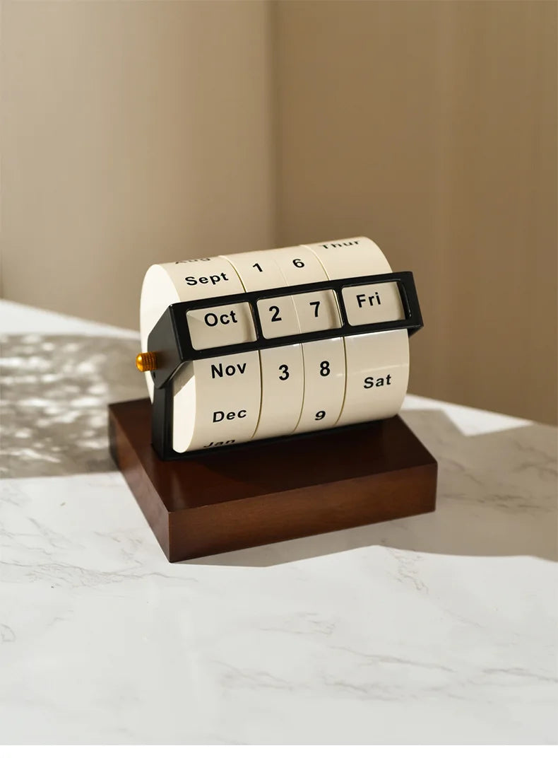 Calendrier Perpétuel Rotatif Grande Roue pour Bureau