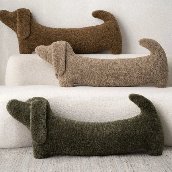 Coussin Teckel Cartoon - Oreiller Saucisse Décoratif