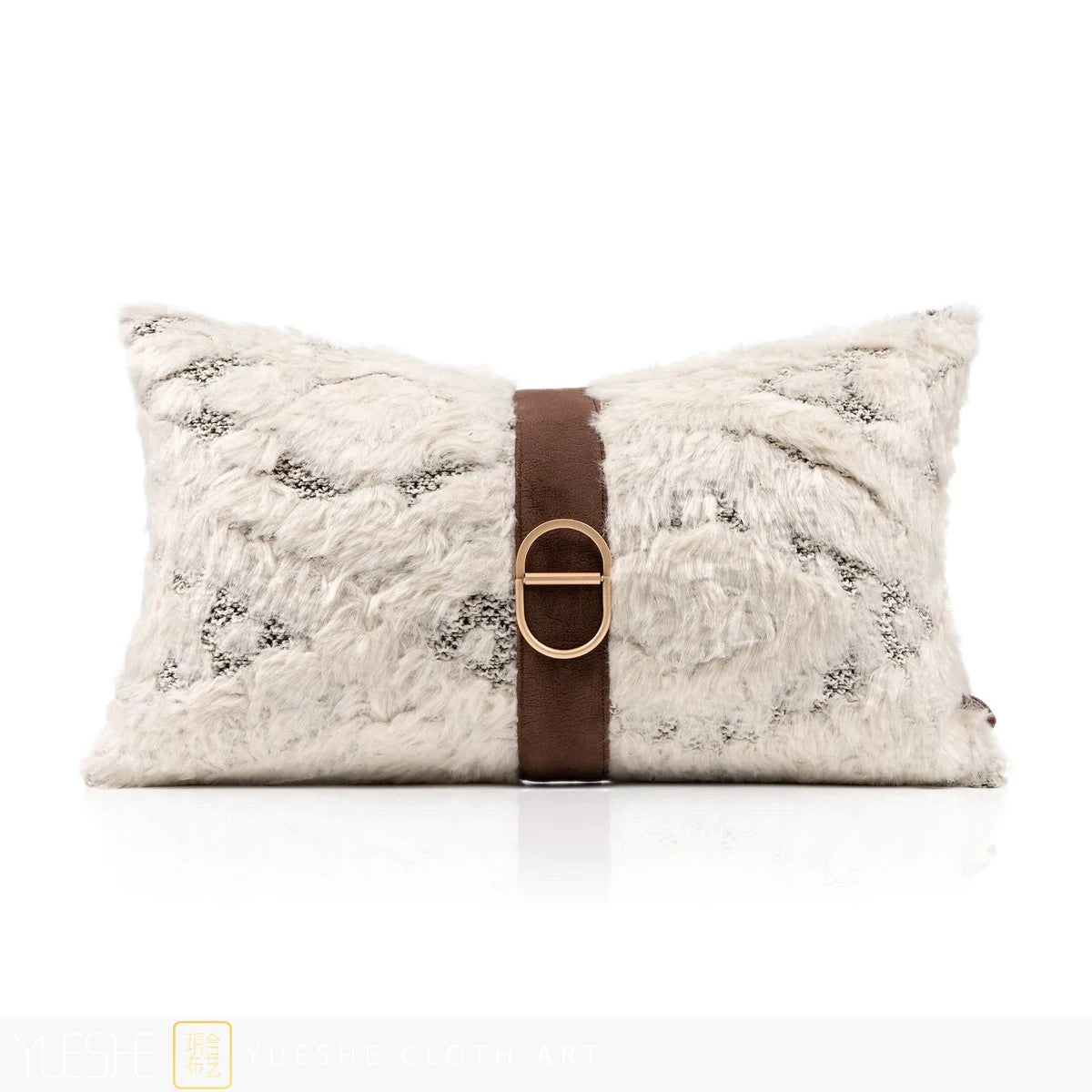 Housse de Coussin Laine Mélangée Blanc Parfumé Léger Luxe