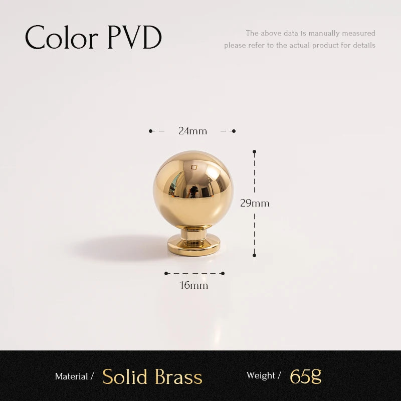 Brass Cabinet Handle – PVD Gold Finish