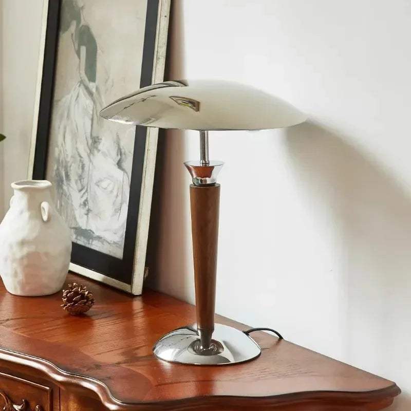 Lampe de Bureau Bois Style Industriel - Bauhaus