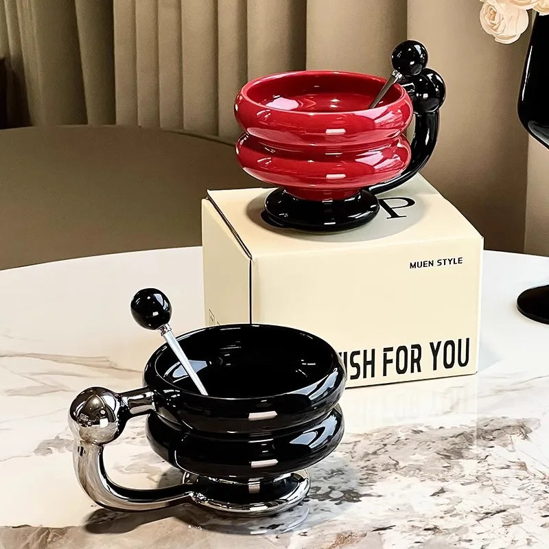 Tasse en Céramique Style Luxe Léger Vintage