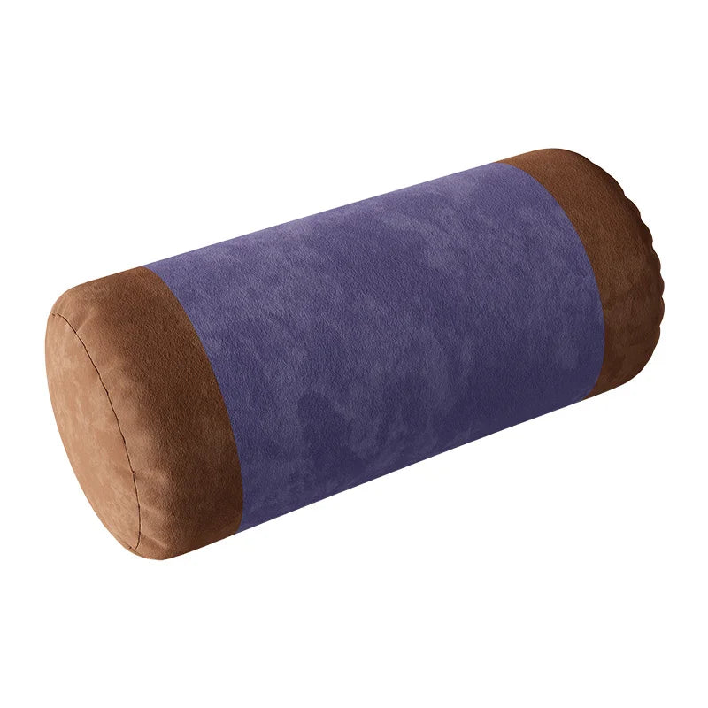 Coussin Cervical Cylindrique en Velours - Support Nuque