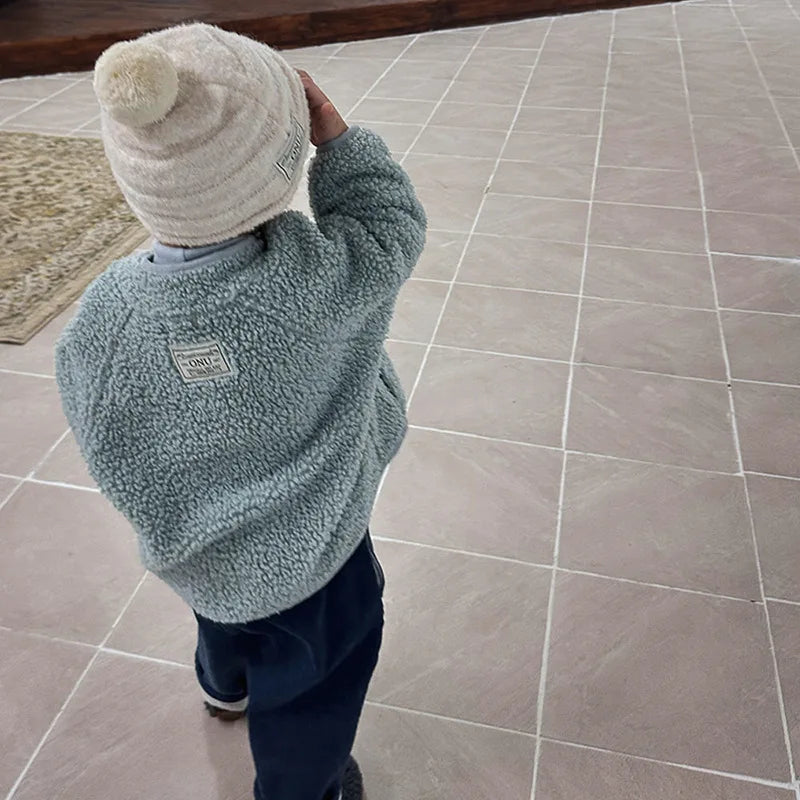 Manteau Enfant Matelassé Uni Style Coréen