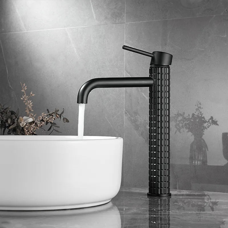 Robinet de Lavabo Or Brossé Chromé Mitigeur
