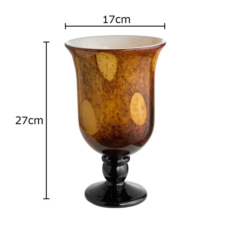 Coupe à Fruits en Verre Ambré
