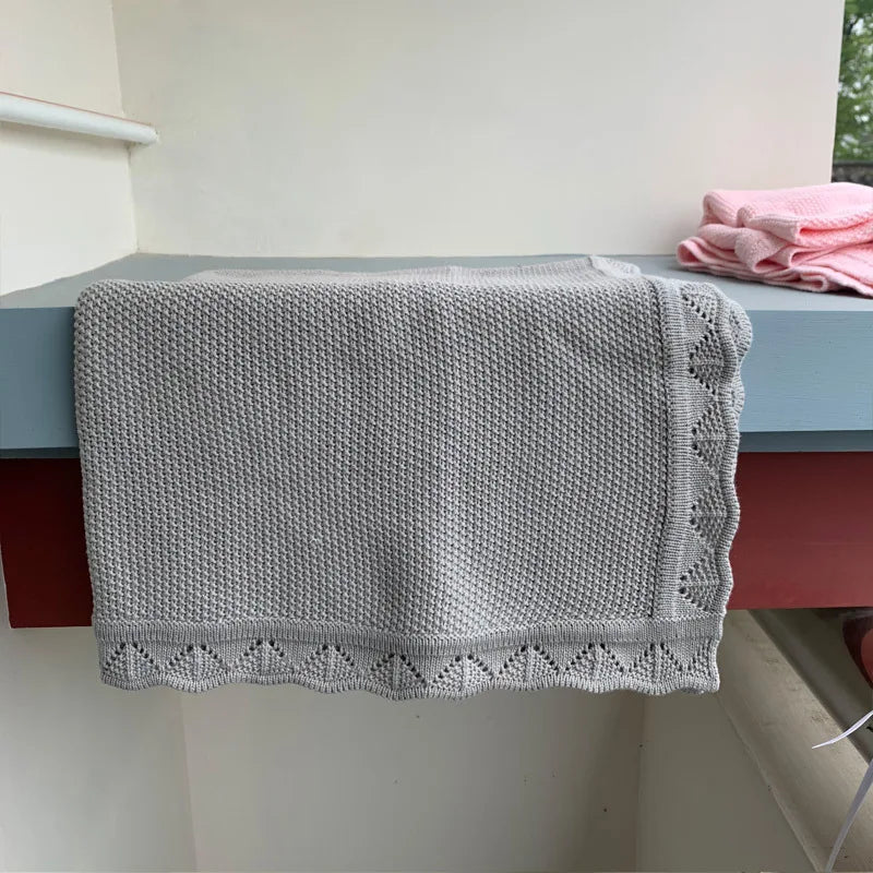 Couverture Bébé Tricotée Style Nordique