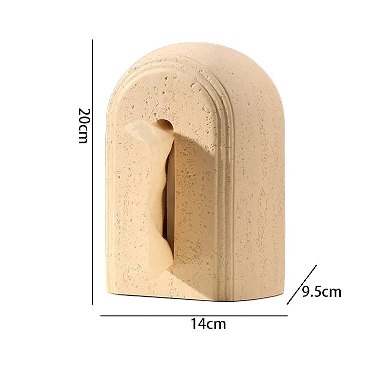 Vertical Tissue Box – Cream Luxe Style