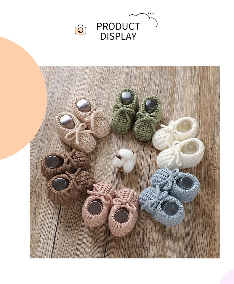 Chaussons Bébé Tricotés à Revers 0-18 Mois