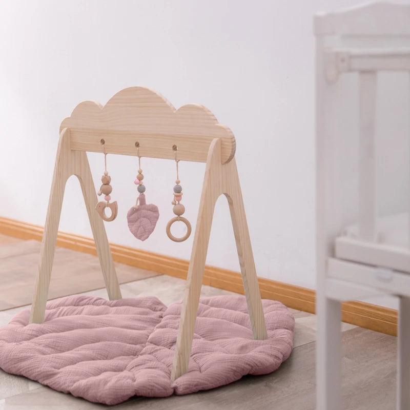 Tapis d'Éveil Forme Feuille en Coton