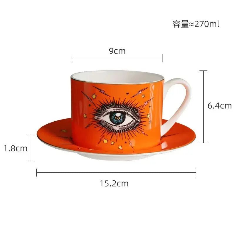 Tasse à Café Céramique Motif Animal Doré