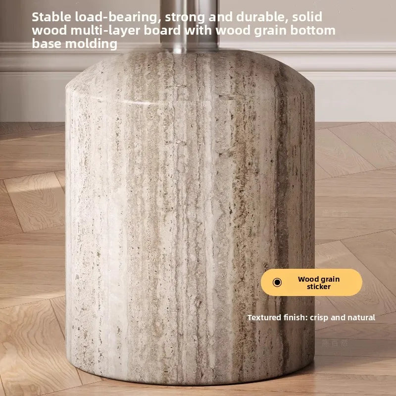 Table de Chevet Style Crème - Bois Massif avec Tiroir