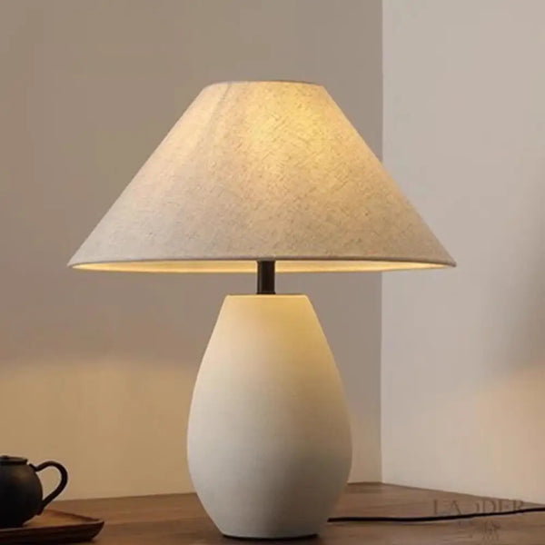 Lampe de Table Céramique Style Japonais - Télécommande