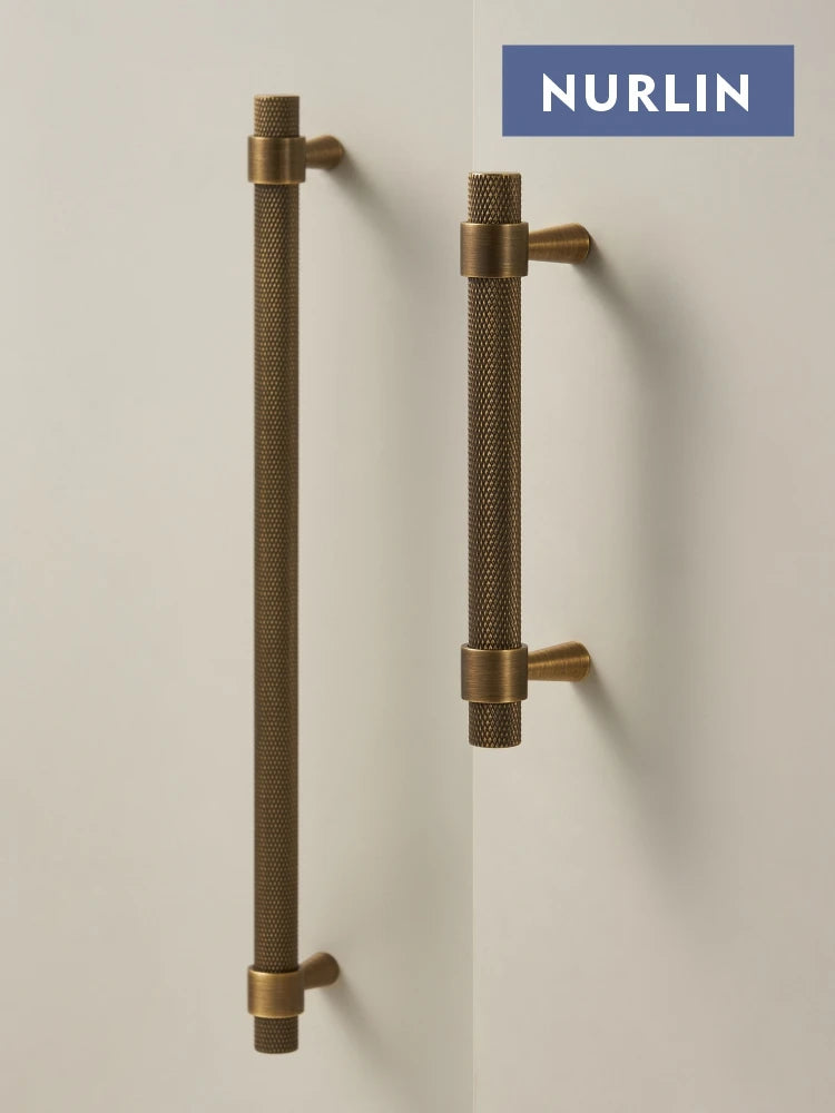Poignée de Meuble Laiton Massif Style Art Déco Vintage