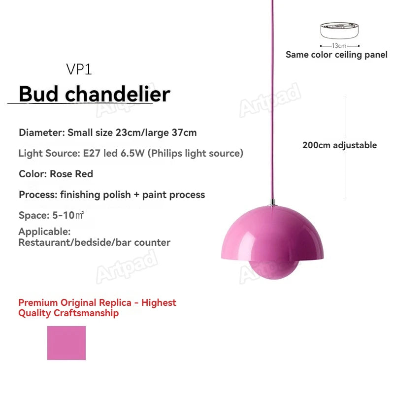 Danish Bud Pendant Light – Nordic Modern Hanging Lamp