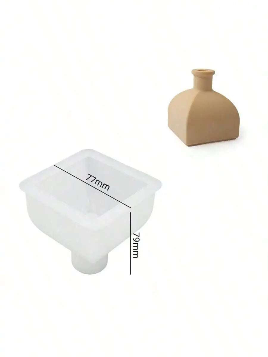 Moule en Silicone pour Bougie et Résine - Forme Irrégulière avec Couvercle