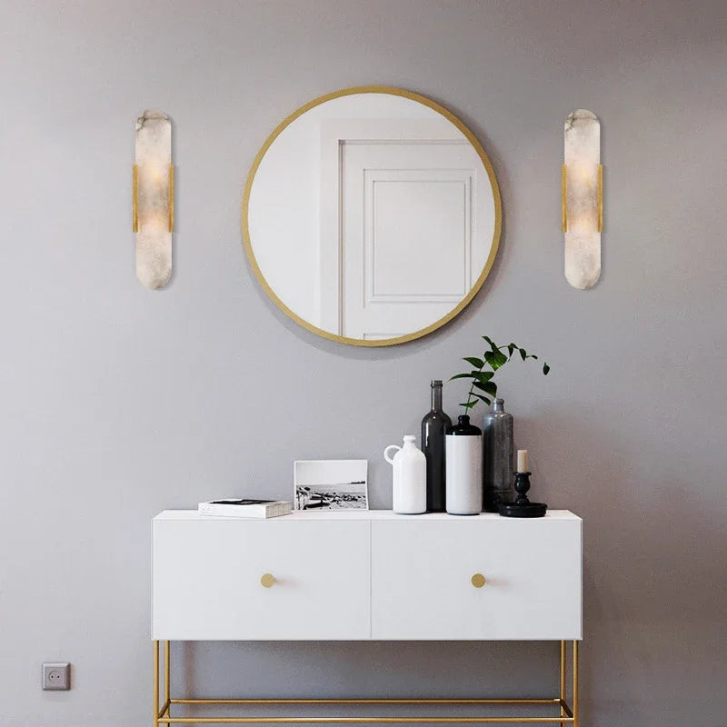 Applique Murale en Marbre Naturel - Design Nordique
