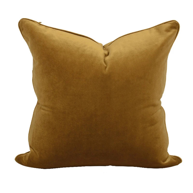 Housse de Coussin Velours Italien Vert Olive Uni