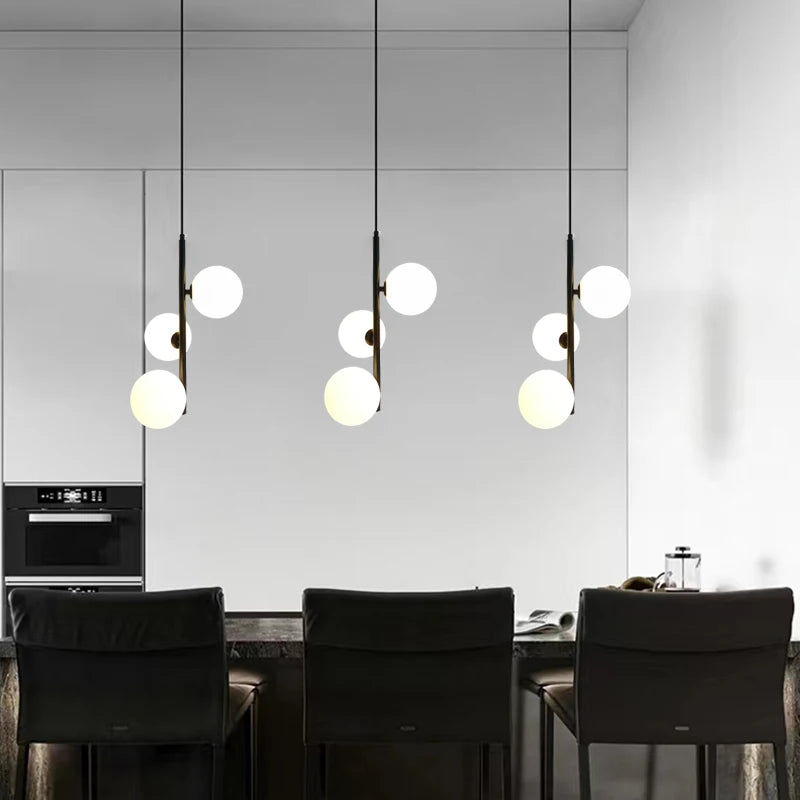 Suspension Boule de Verre Nordique - Laiton ou Noir