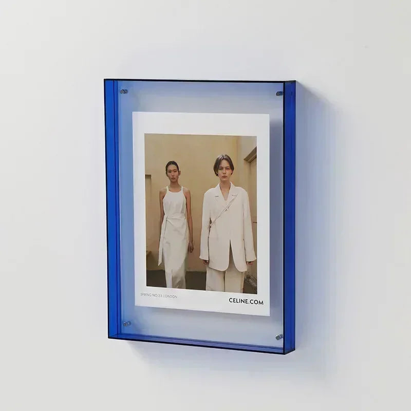 Cadre Photo en Acrylique Coloré - Design Transparent