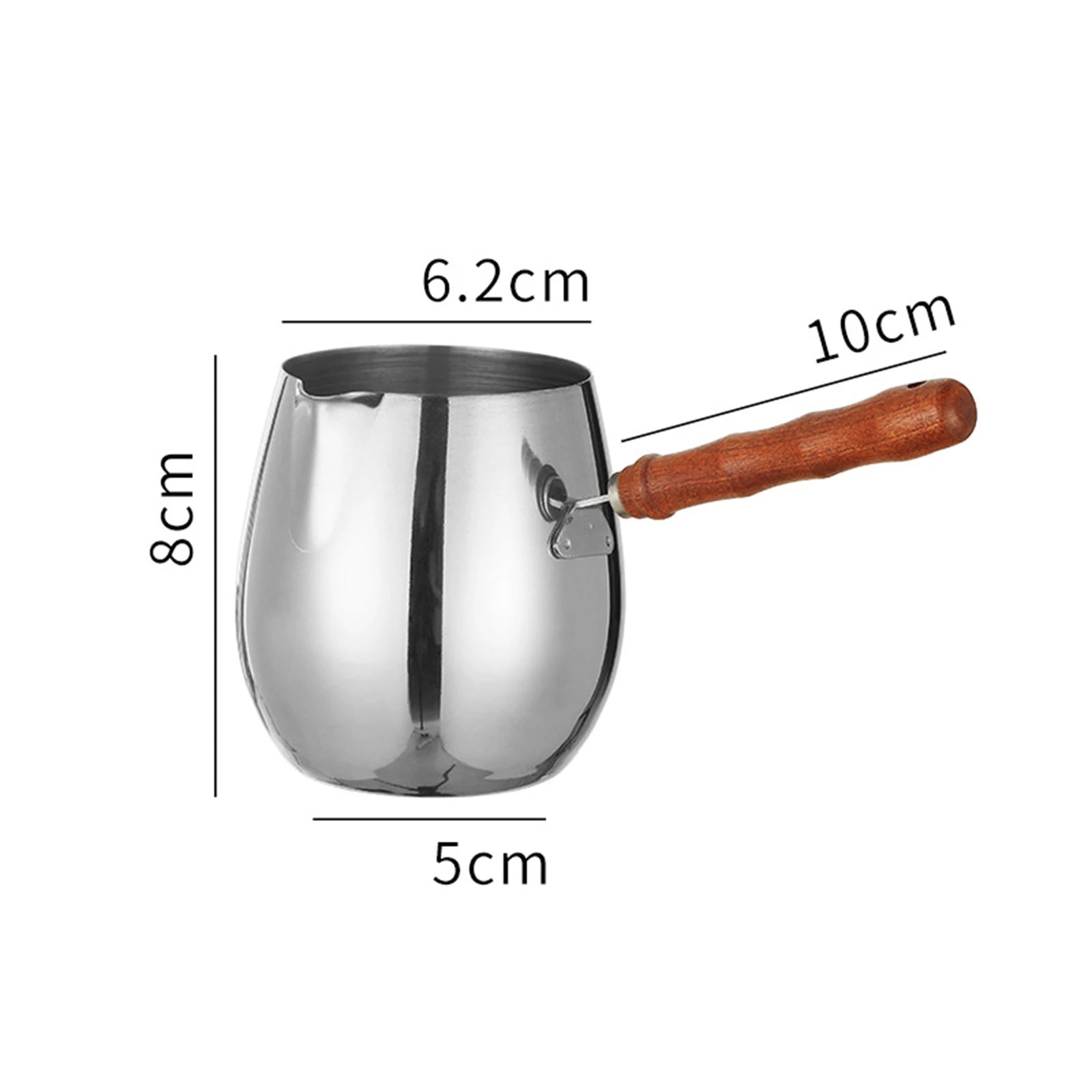 Cafetière Turque en Acier Inoxydable Manche Long