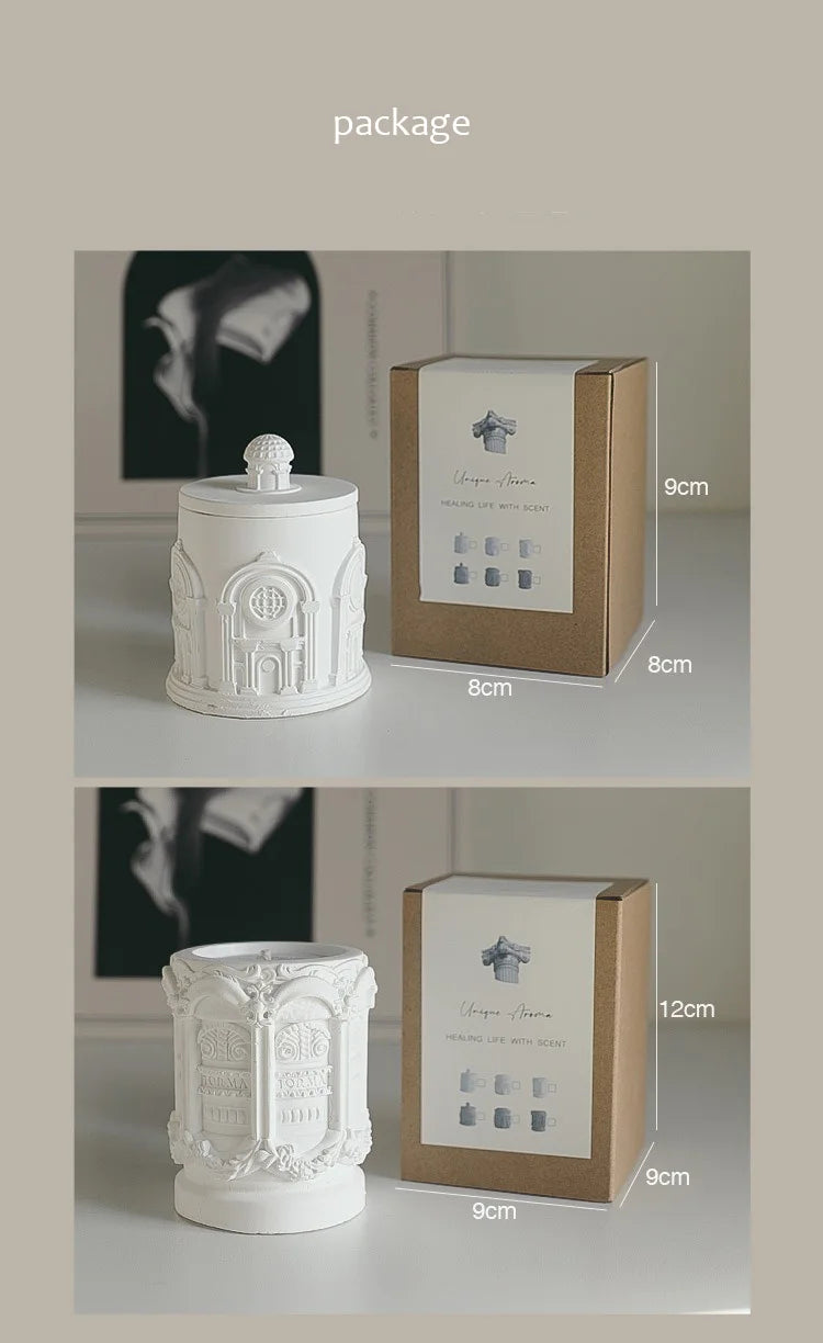 Bougie Parfumée Sculpture en Plâtre