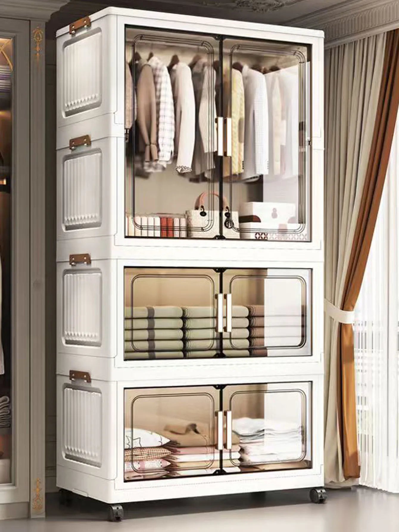 Meuble de Rangement Multi-Niveaux Sans Montage