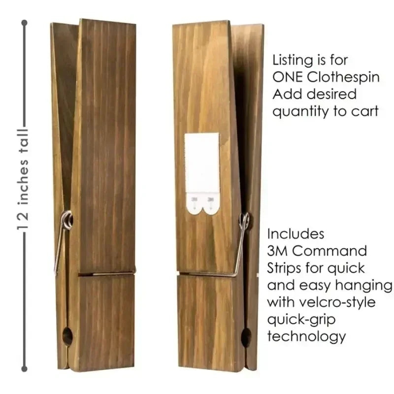 Pince à Serviette Murale en Bois - Porte-Serviette Décoratif
