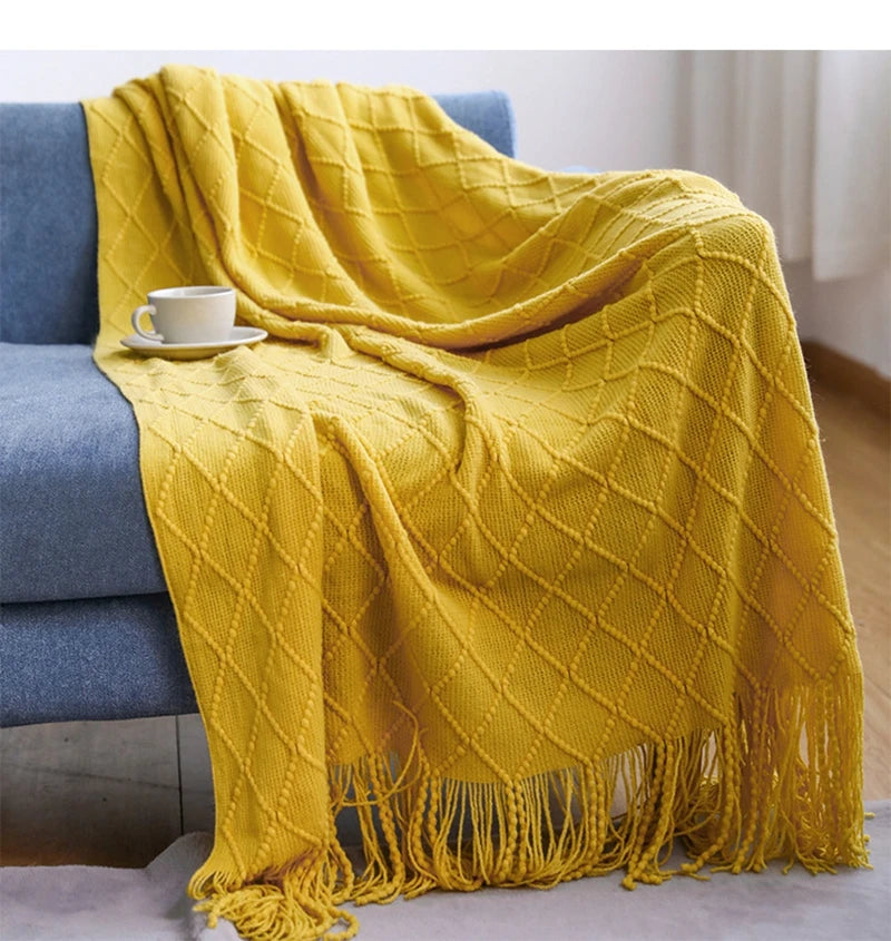 Jeté Boho Blanc Texturé - Grand Format Chunky