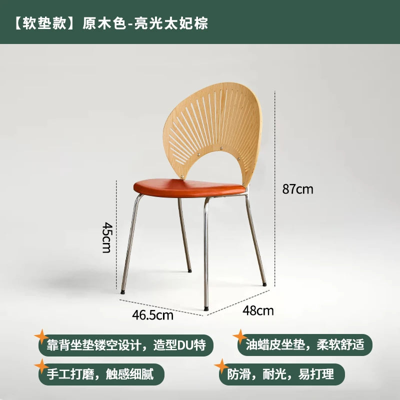 Chaise de Salle à Manger en Acier Inoxydable
