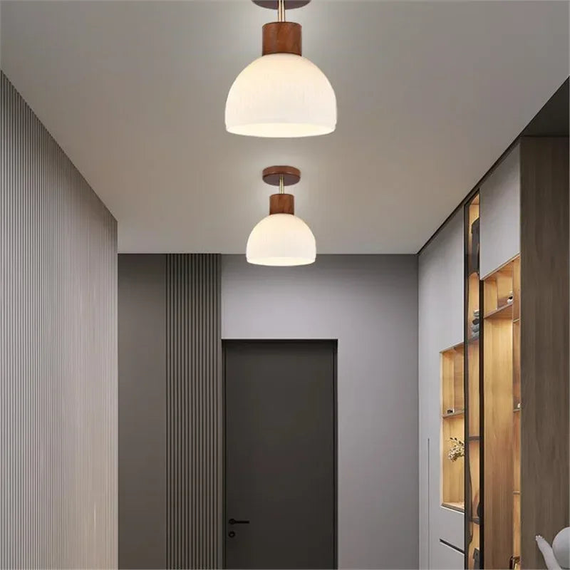 Lustre Bois Naturel Style Japonais Nordique Créatif